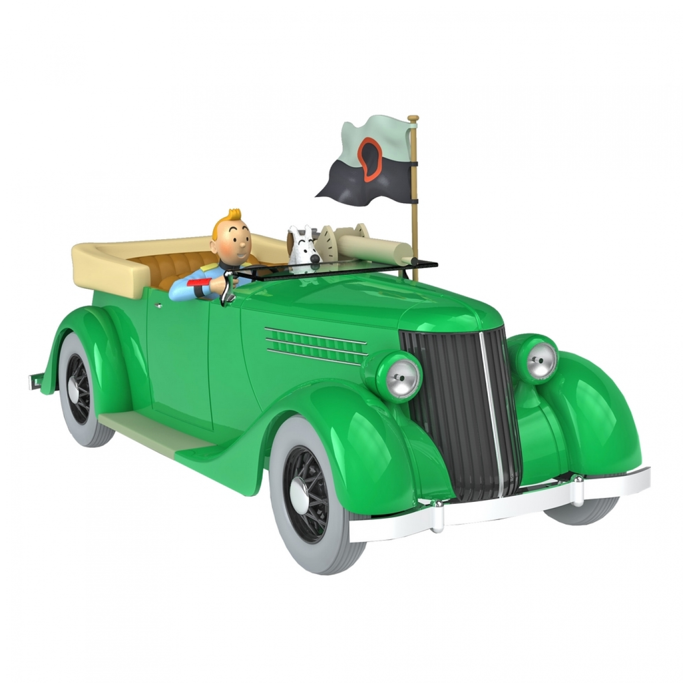 TinTin ミニカー 1/24 Lauto-Mitraille use - Tintin The Taxi in Tourists