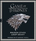 Game of Thrones : Maison Stark, Loup géant, masque et support mural - couv