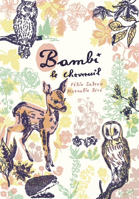 Bambi le chevreuil illustré par Nathalie Lété - couv