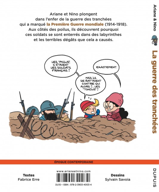 Le fil de l'Histoire raconté par Ariane & Nino – Tome 4 – La guerre des tranchées - 4eme