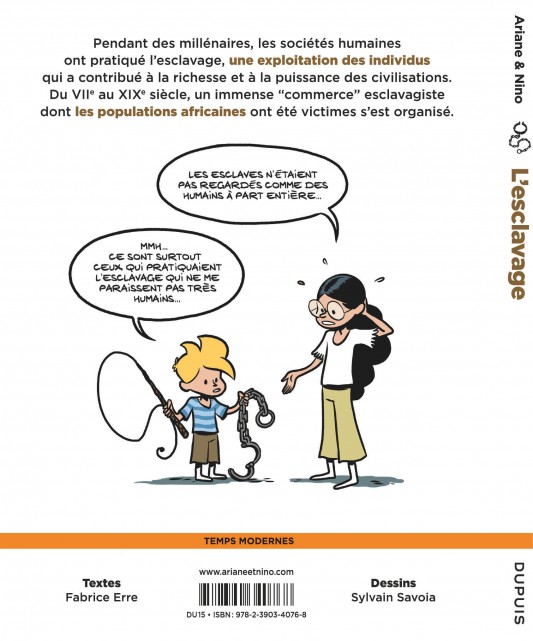 Le fil de l'Histoire raconté par Ariane & Nino – Tome 19 – L'esclavage - 4eme