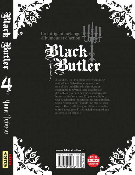 Black Butler – Tome 4 - 4eme