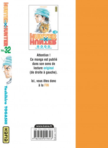 Hunter X Hunter Tome 32 Livres Manga Par Yoshihiro Togashi Thibaud Desbief Chez Kana A L Achat Dans La Serie Hunter X Hunter Sur 9ᵉ Store