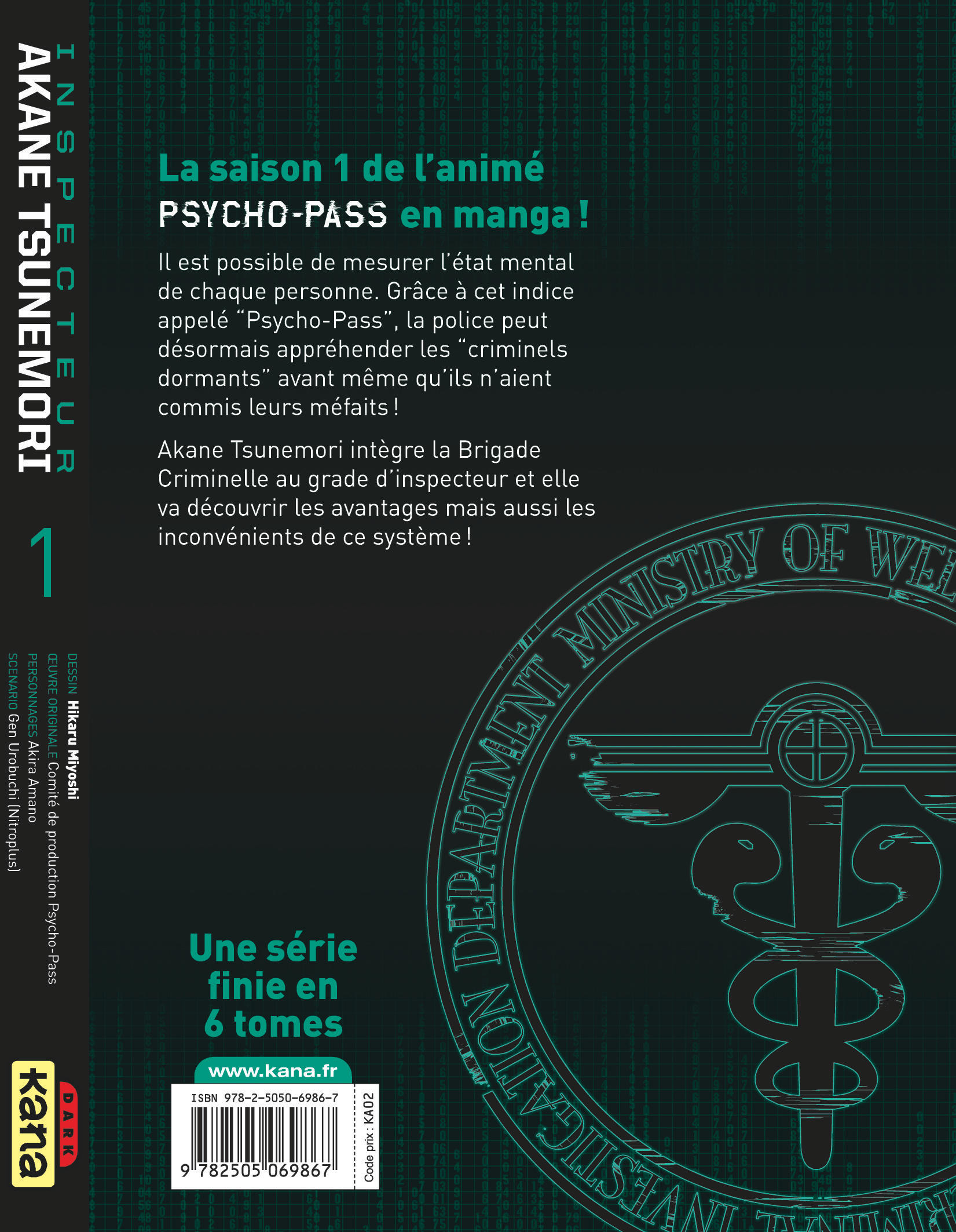 Psycho-Pass Saison 1 - Inspecteur Akane Tsunemori – Tome 1 - 4eme