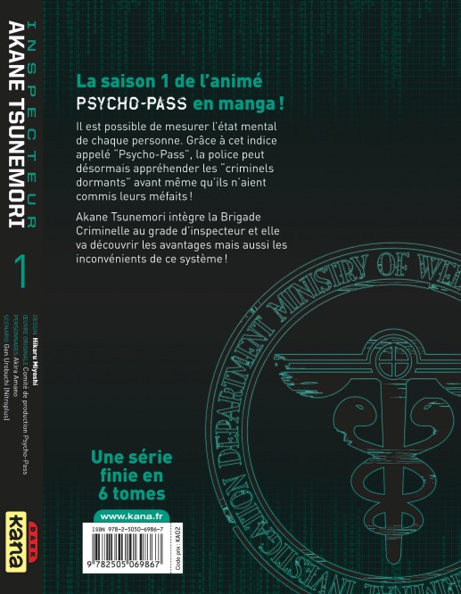 Psycho-Pass Saison 1 - Inspecteur Akane Tsunemori – Tome 1 - 4eme