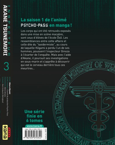 Psycho-Pass Saison 1 - Inspecteur Akane Tsunemori – Tome 3 - 4eme