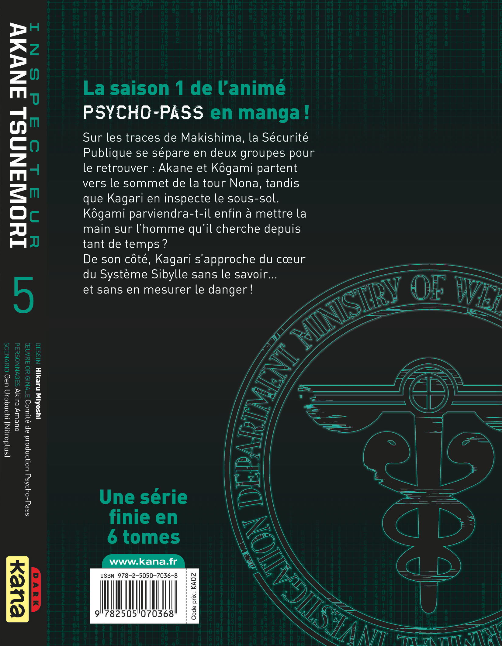 Psycho-Pass Saison 1 - Inspecteur Akane Tsunemori – Tome 5 - 4eme