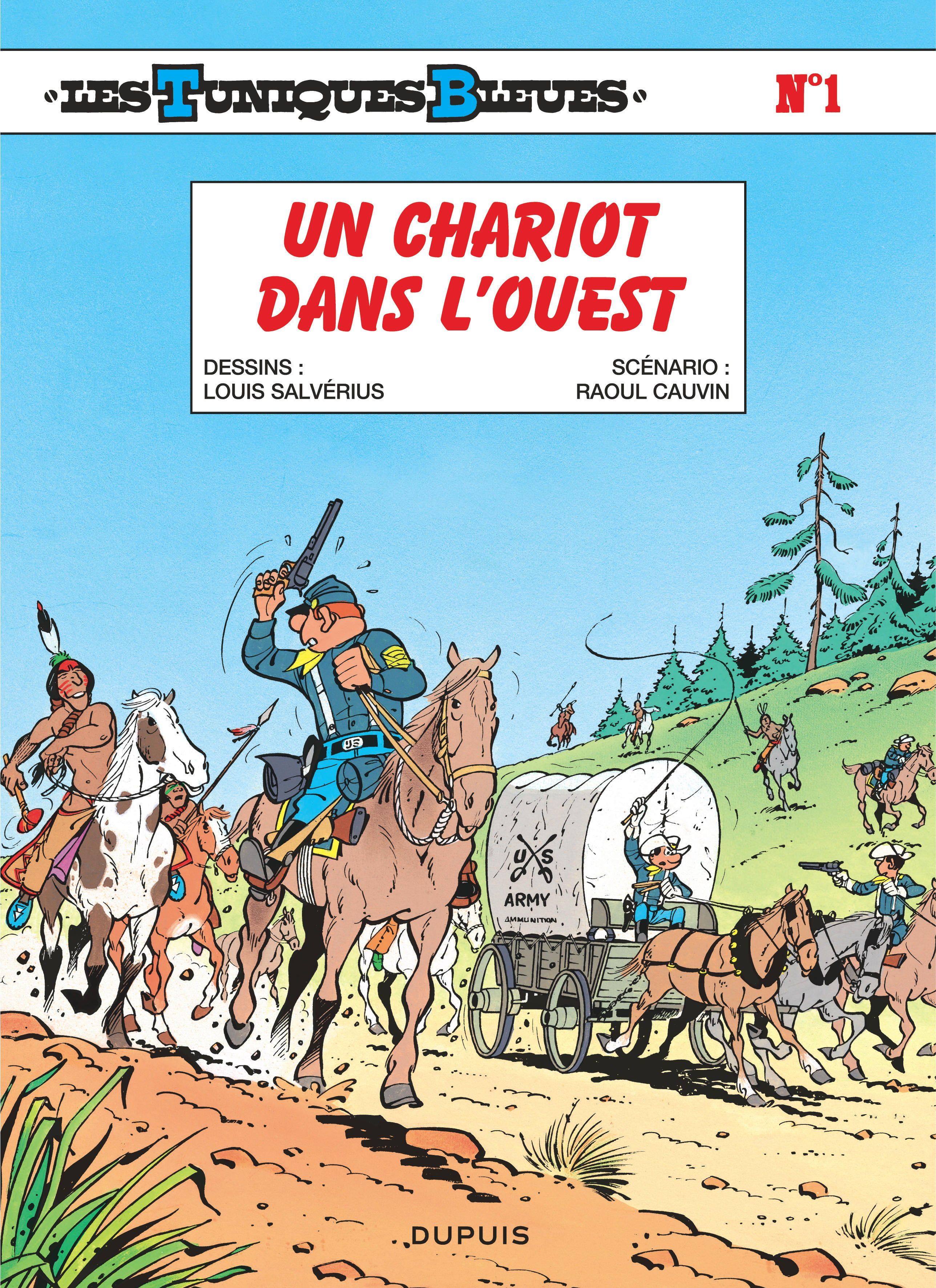 Les Tuniques Bleues – Tome 1 – Un chariot dans l'Ouest - couv