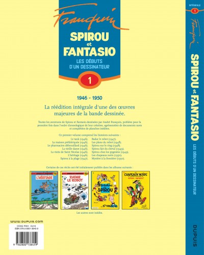 Spirou et Fantasio - L'intégrale – Tome 1 – Les débuts d'un dessinateur - 4eme