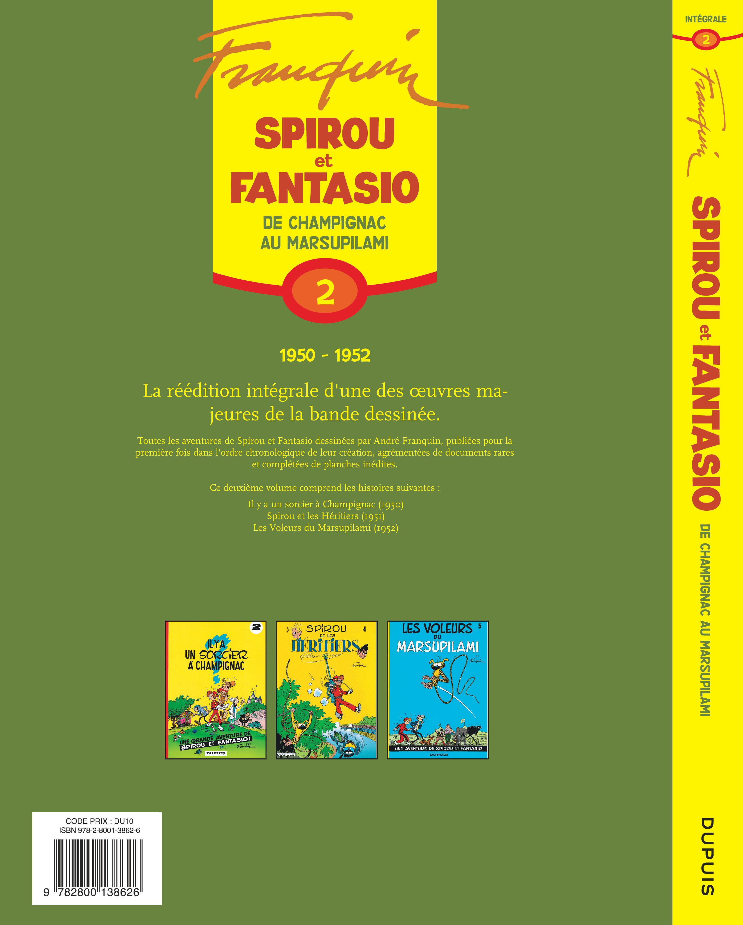 Spirou et Fantasio - L'intégrale – Tome 2 – De Champignac au Marsupilami - 4eme