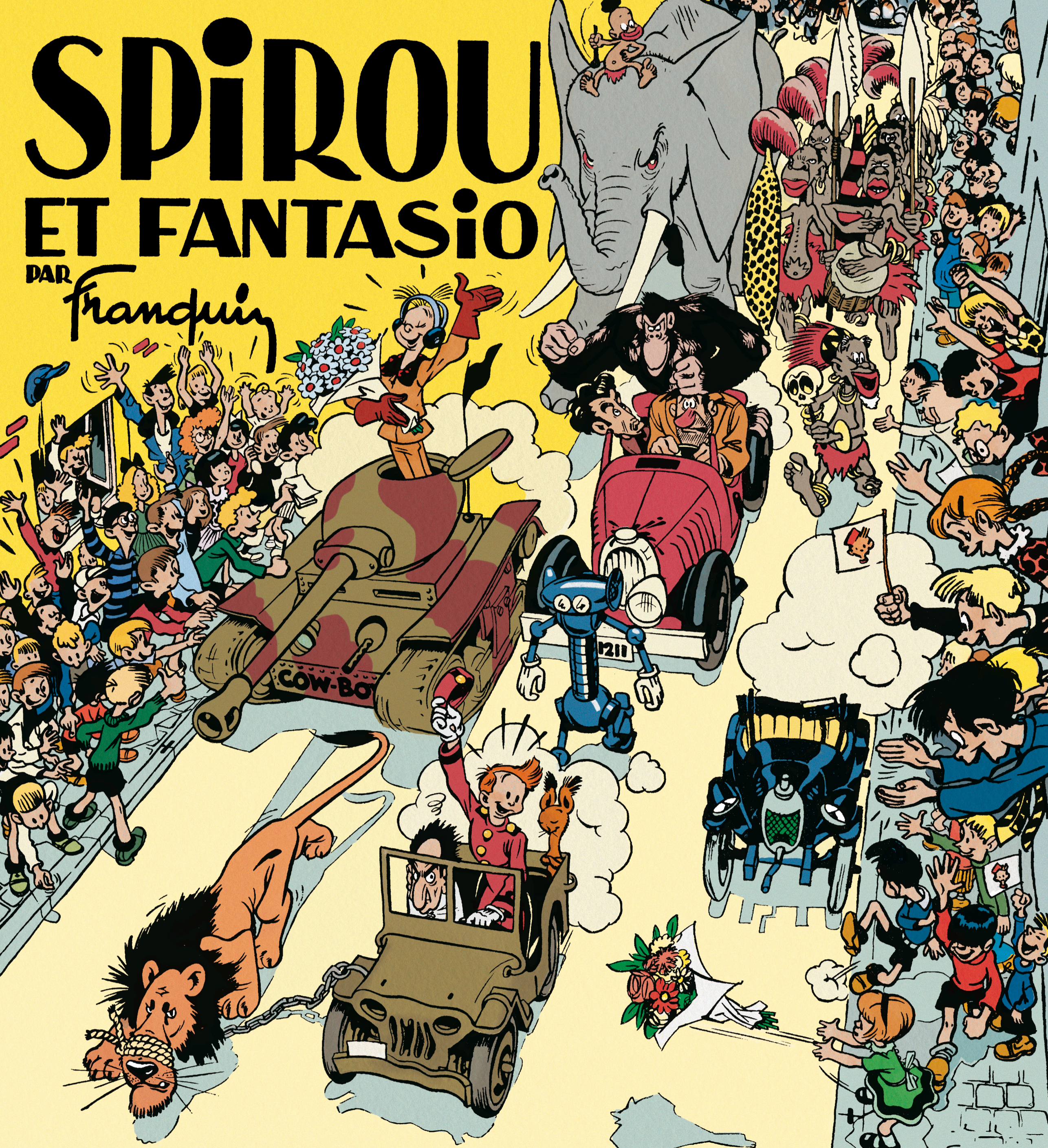 Spirou et Fantasio par Franquin (fac-similé édition 1948) – Tome 1 - couv