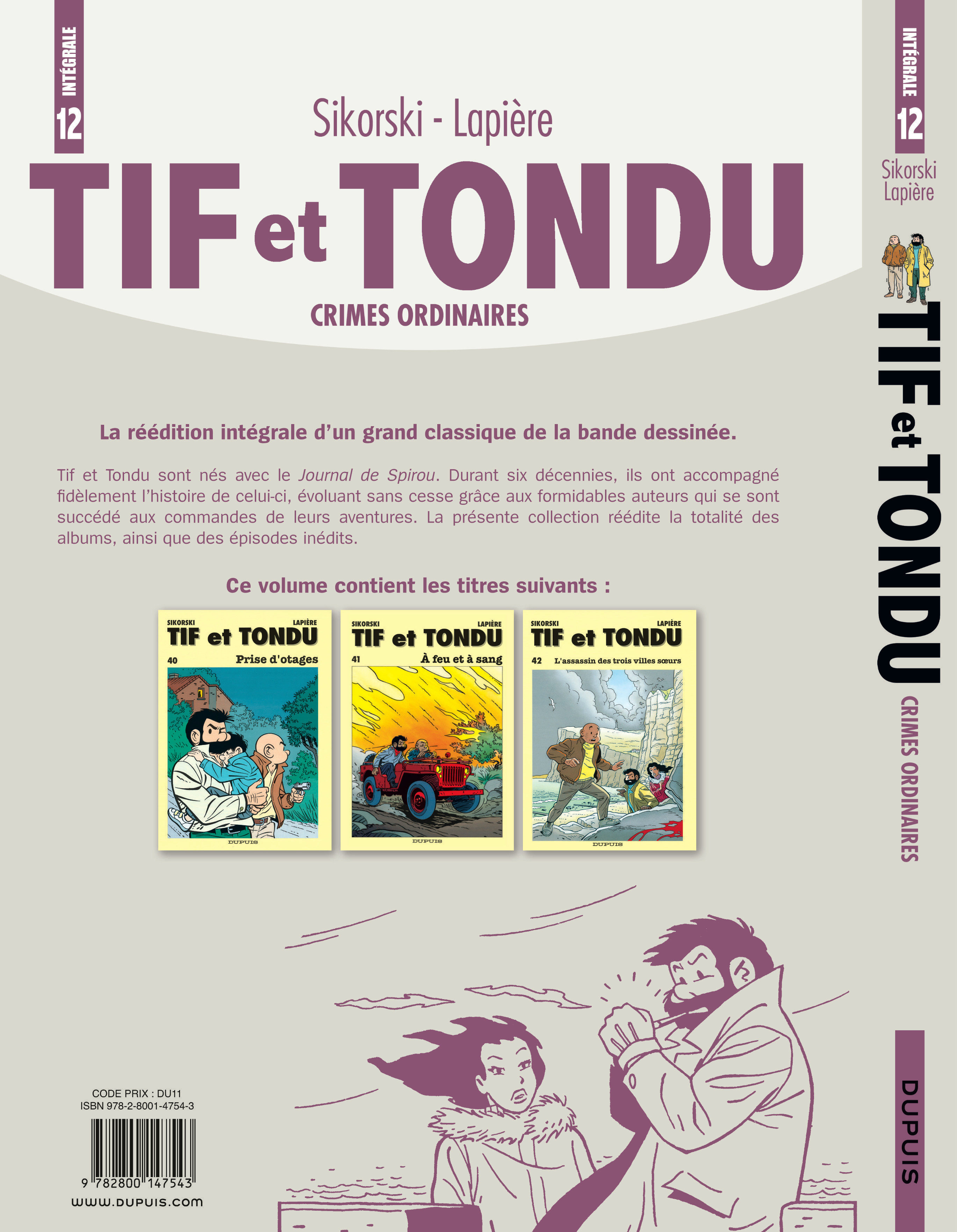 Tif et Tondu - L'intégrale – Tome 12 – Crimes ordinaires - 4eme