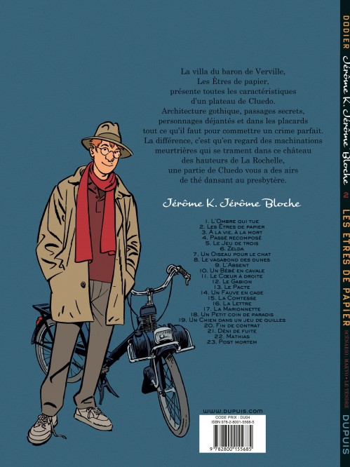 Jérôme K. Jérôme Bloche – Tome 2 – Les Êtres de papier - 4eme