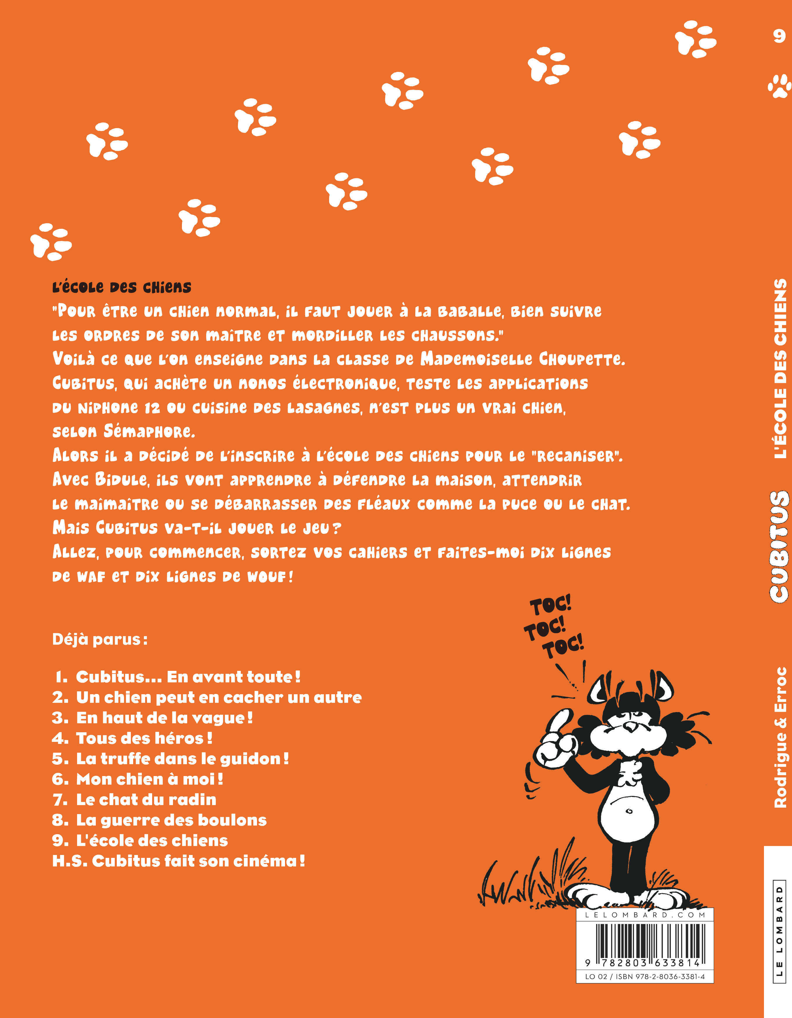 Les Nouvelles aventures de Cubitus – Tome 9 – L'École des chiens - 4eme