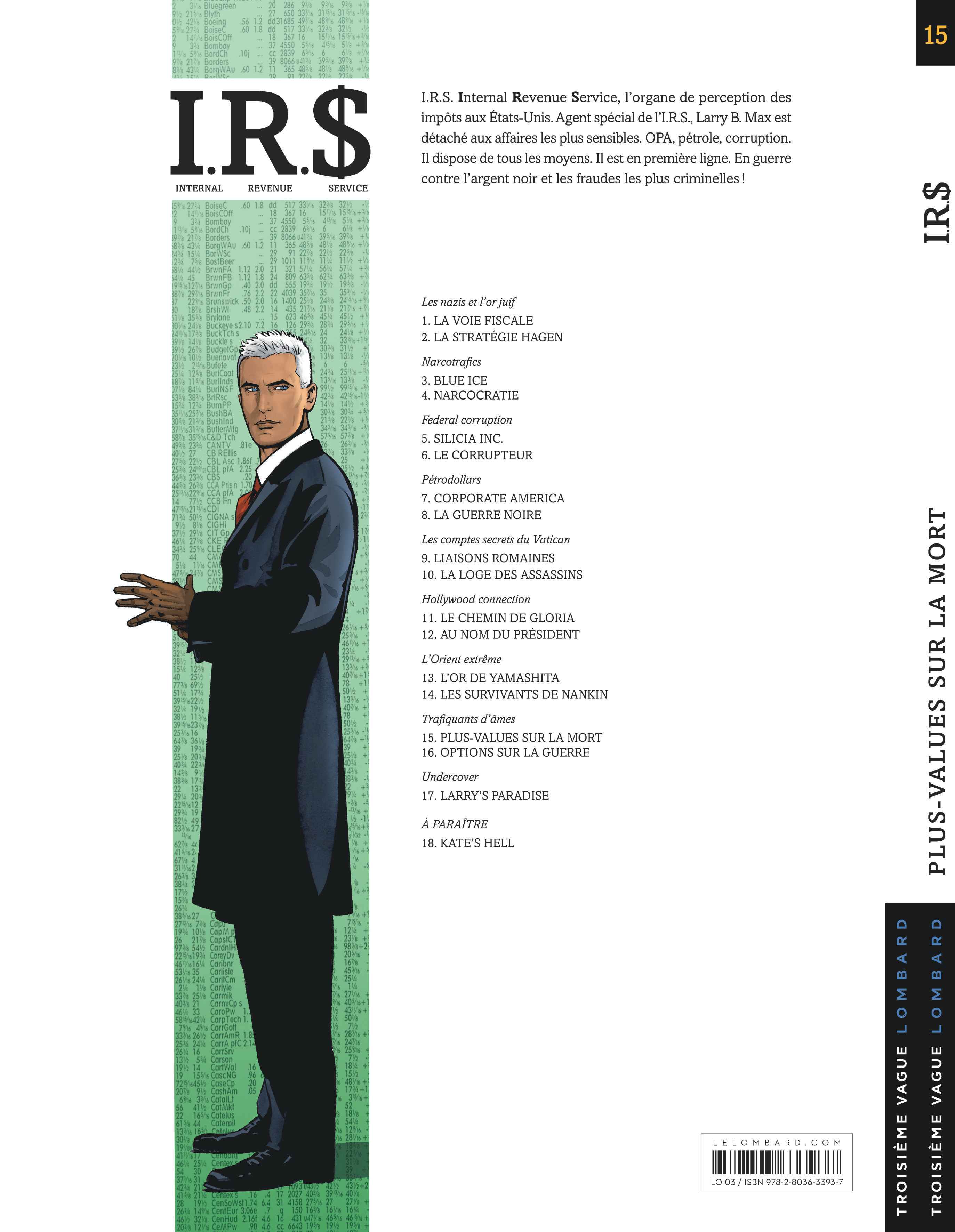 I.R.$ – Tome 15 – Plus-values sur la Mort - 4eme