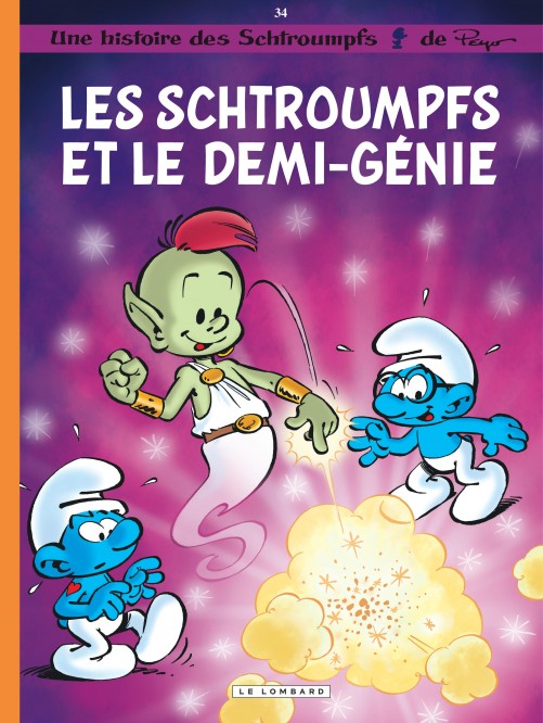 Les Schtroumpfs Lombard – Tome 34 – Les Schtroumpfs et le demi-génie - couv