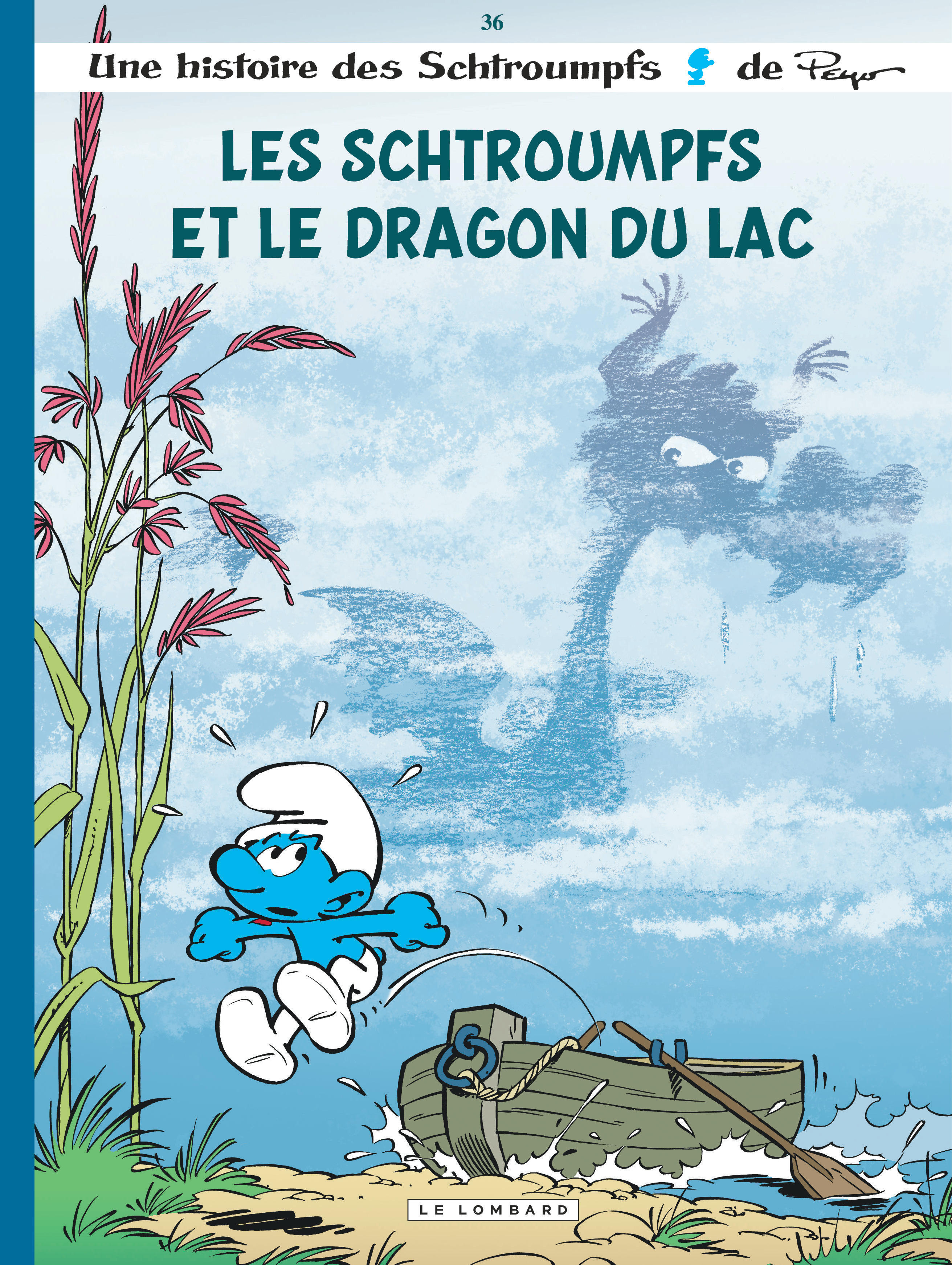 Les Schtroumpfs Lombard – Tome 36 – Les Schtroumpfs et le dragon du lac - couv
