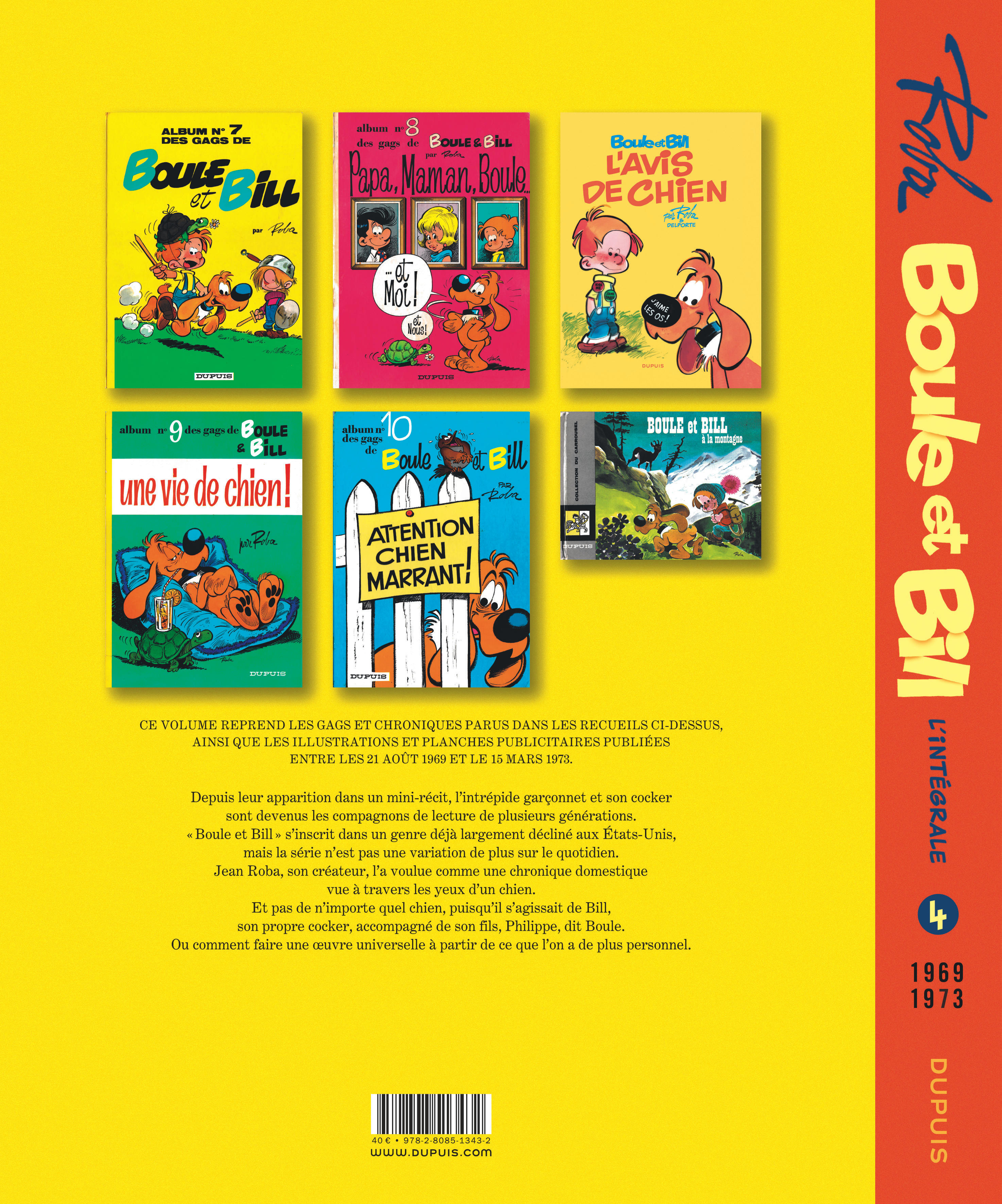 Boule et Bill - L'intégrale, tome 4 (1969 - 1973) - 4eme