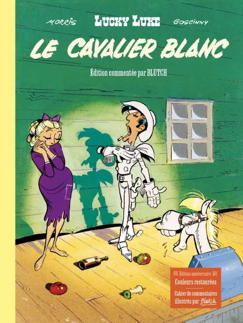 Lucky Luke - édition commentée – Tome 1 – Le Cavalier blanc – Edition spéciale - couv