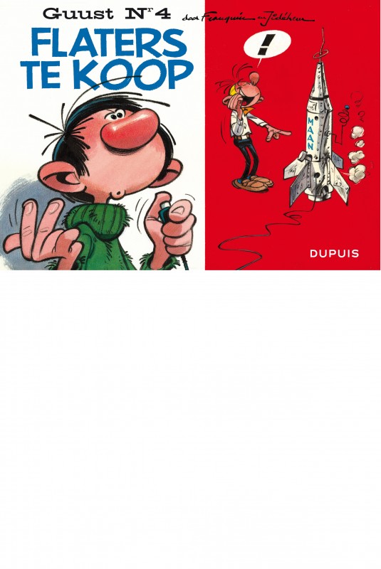 Flaters te koop, tome 4 van de stripreeks Guust Flater in origineel oblongformaat, de Franquin