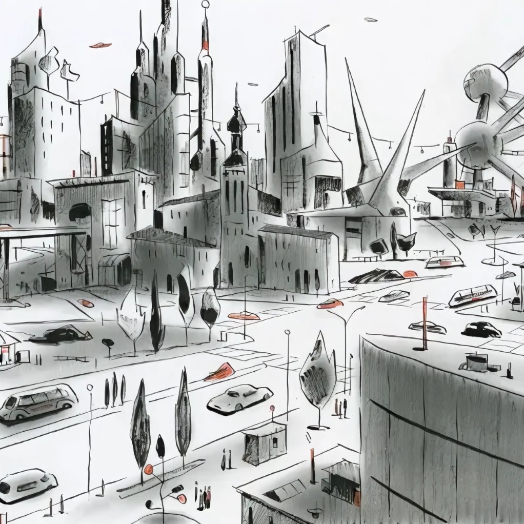 Tirage d'Art - Atom city VI - François Avril - principal