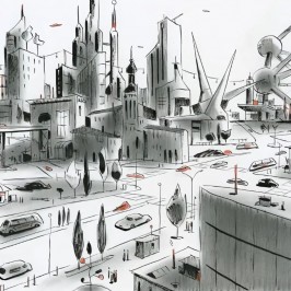 Tirage d'Art - Atom city VI - François Avril