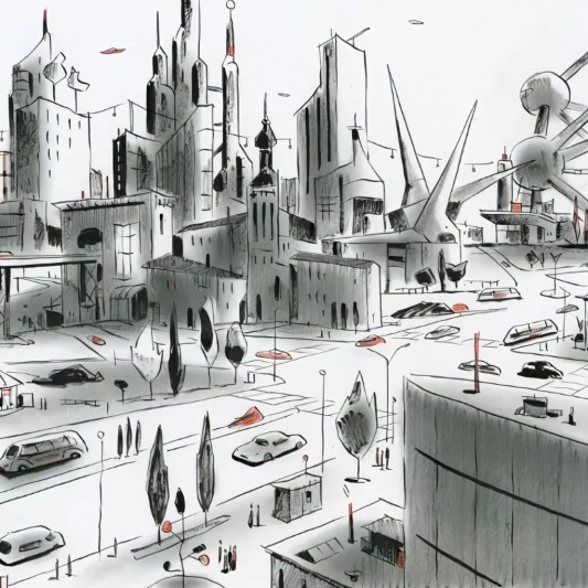 Tirage d'Art - Atom city VI - François Avril - principal