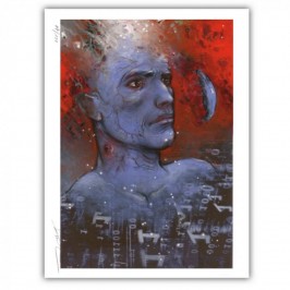 Estampe pigmentaire Enki Bilal - Bilal voit rouge