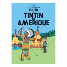Affiche Tintin - Tintin en Amérique