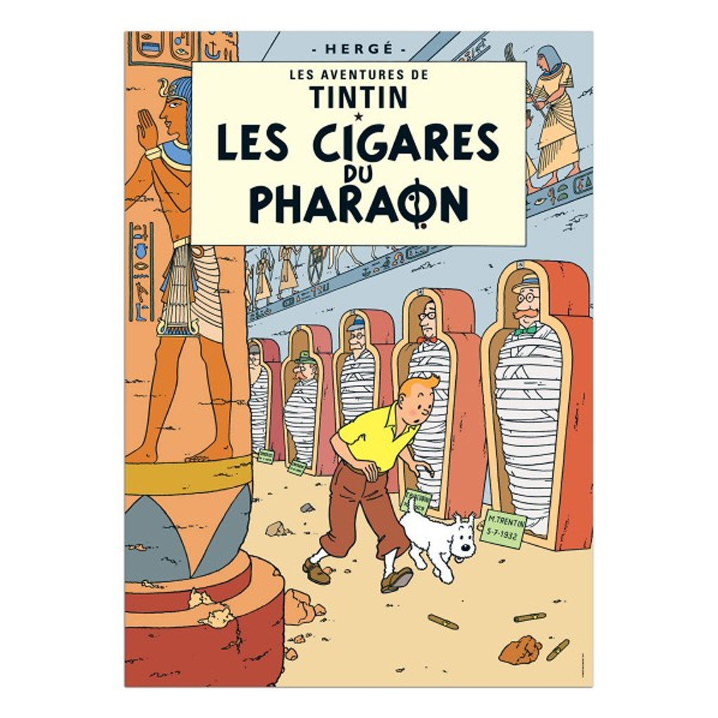 Affiche Tintin - Les Cigares du Pharaon - principal