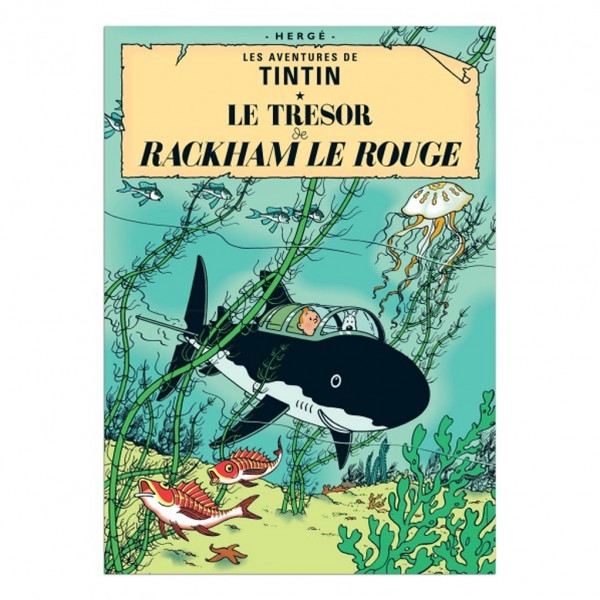 Affiche Tintin - Le Trésor de Rackham le Rouge