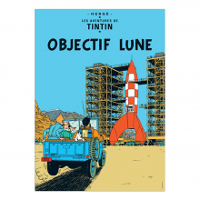 Affiche Tintin - Objectif Lune