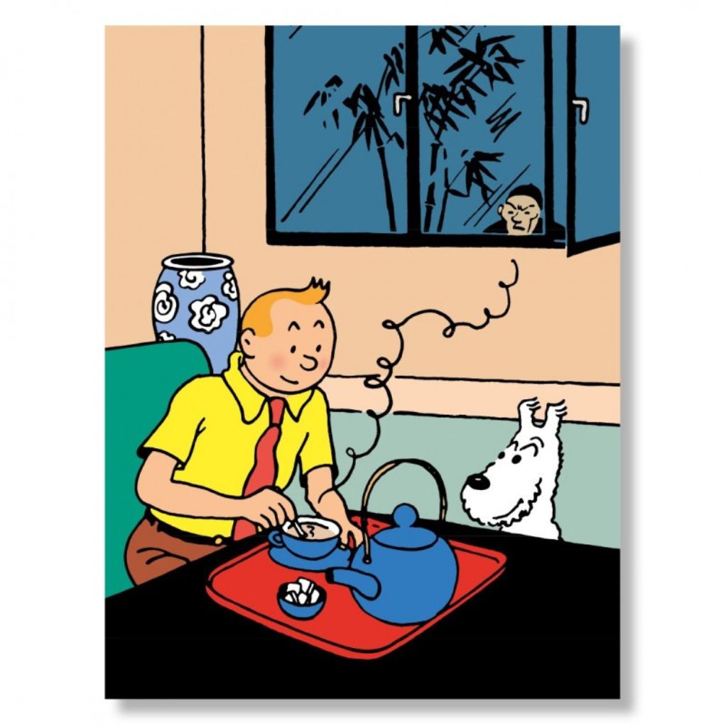 Moulinsart - Tintin - Statuette - Tintin Prenant le thé #47002 - Le