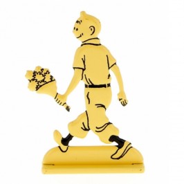 Tintin relief - Tintin au bouquet de fleurs