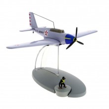 Figurine de collection Tintin L'avion américain Jo et Zette n35