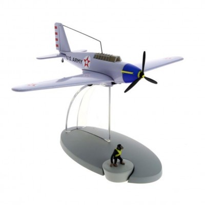 Figurine de collection Tintin L'avion américain Jo et Zette n35 - principal