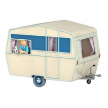 Tintin's vehicules, scale 1/24, The caravan tourist, The Black Island