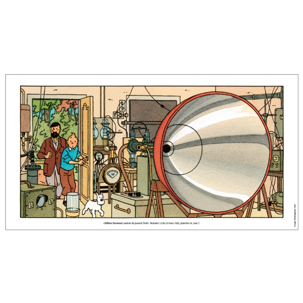 Affiche Tintin - L'Affaire Tournesol - Laboratoire - principal