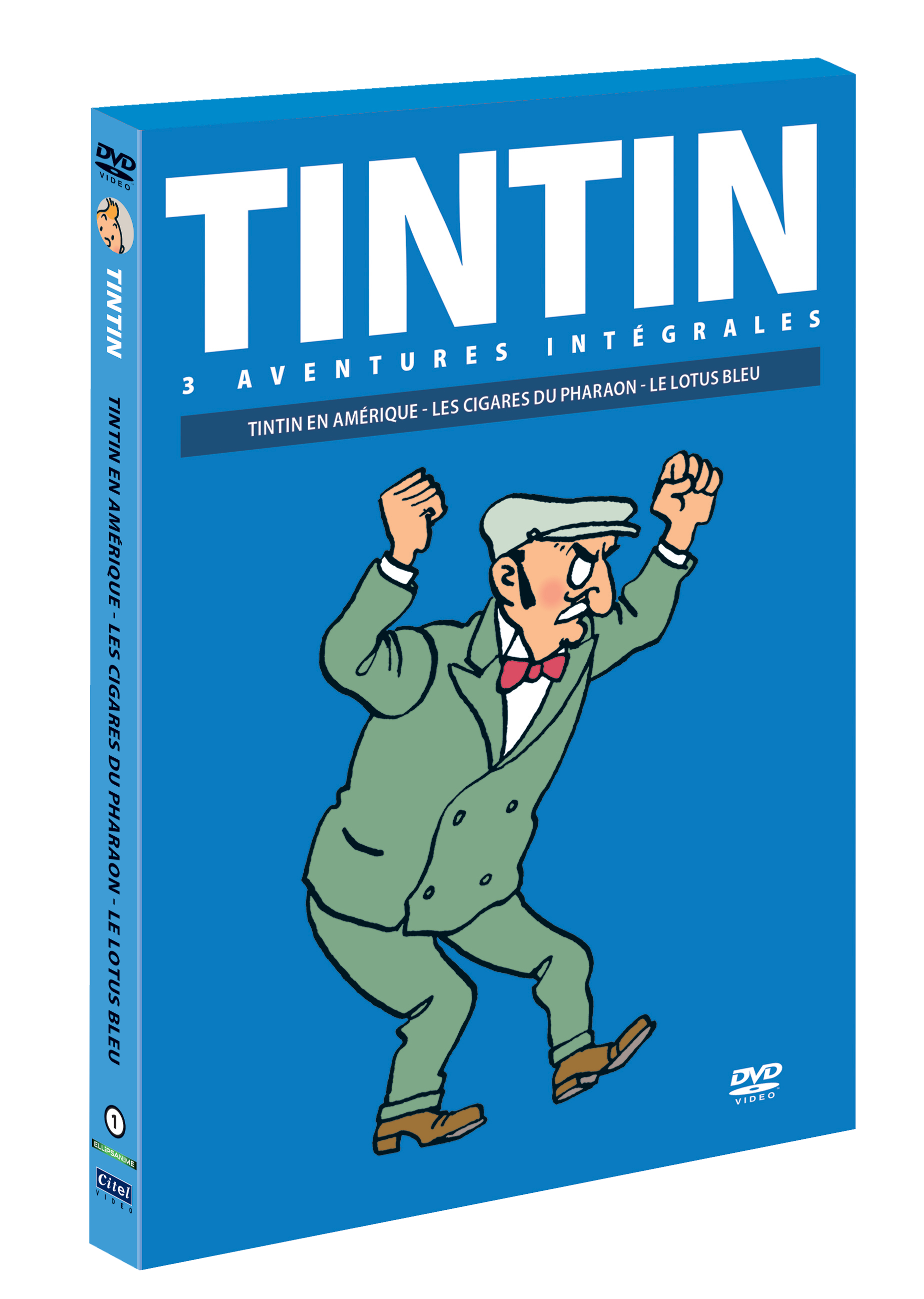 Tintin (Les aventures de) : 3 av. : Cigares + Lotus + Amérique - principal