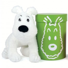 Peluche Milou souple, 37 cm + boîte verte