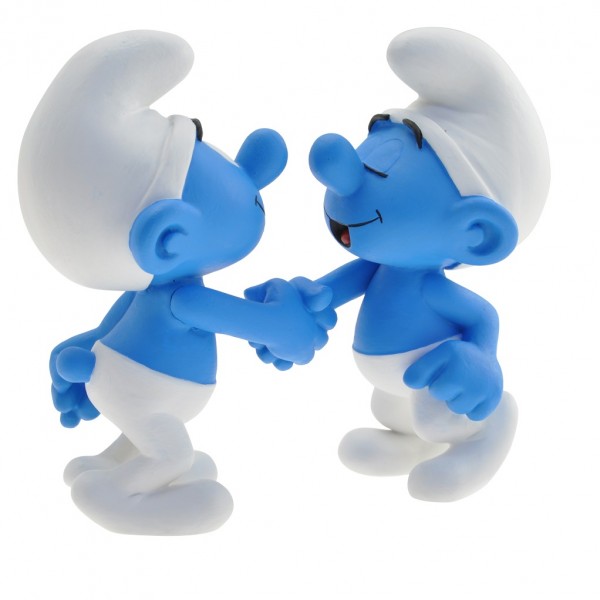 Figurine - Smurf handshake