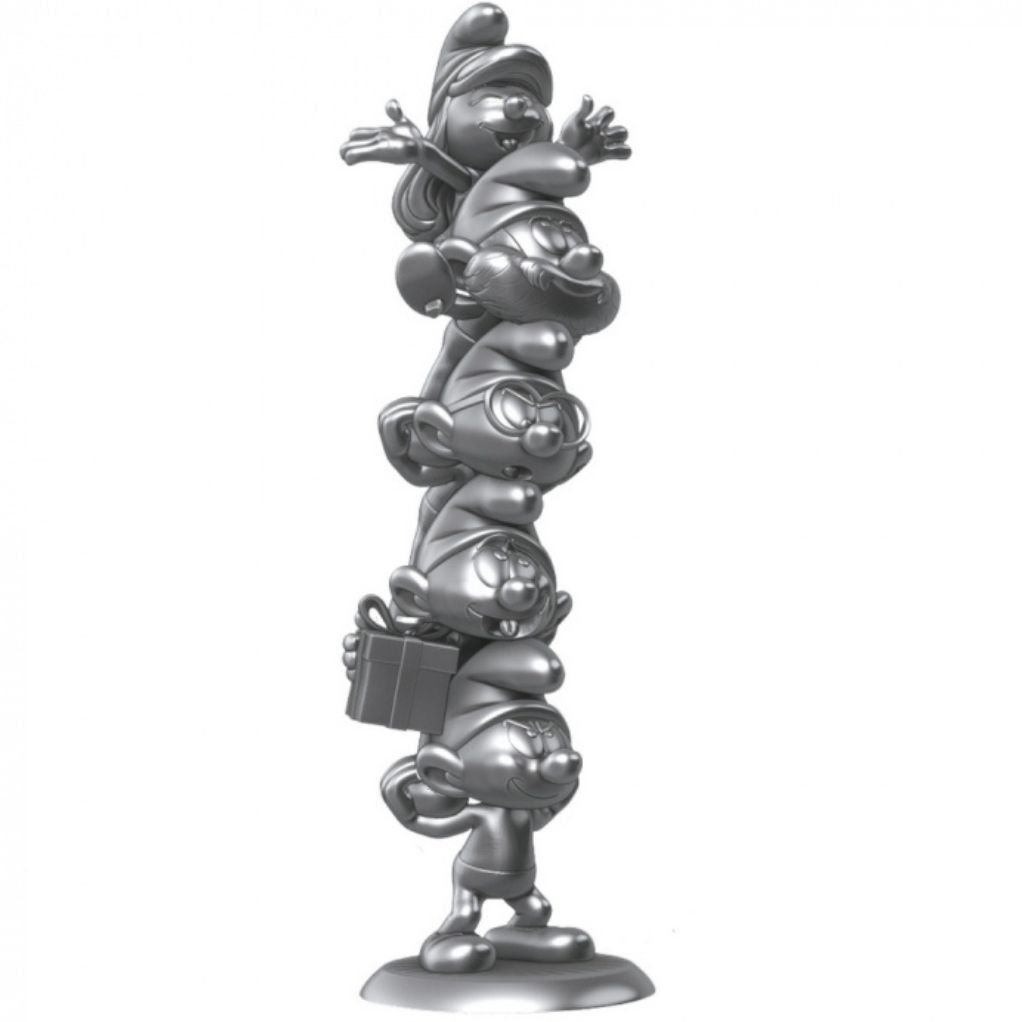 Figurine les Schtroumpfs - Colonne des Schtroumpfs silver edition - Collectoys - principal