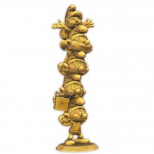 Figurine les Schtroumpfs - Colonne des Schtroumpfs gold edition - Collectoys
