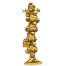 Figurine les Schtroumpfs - Colonne des Schtroumpfs gold edition - Collectoys