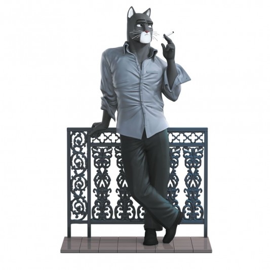 Figurine résine Blacksad au balcon - principal