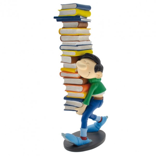 Figurine - Gaston carrying a pile of books