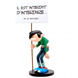 Gastion et sa pancarte Interdit - Collectoys