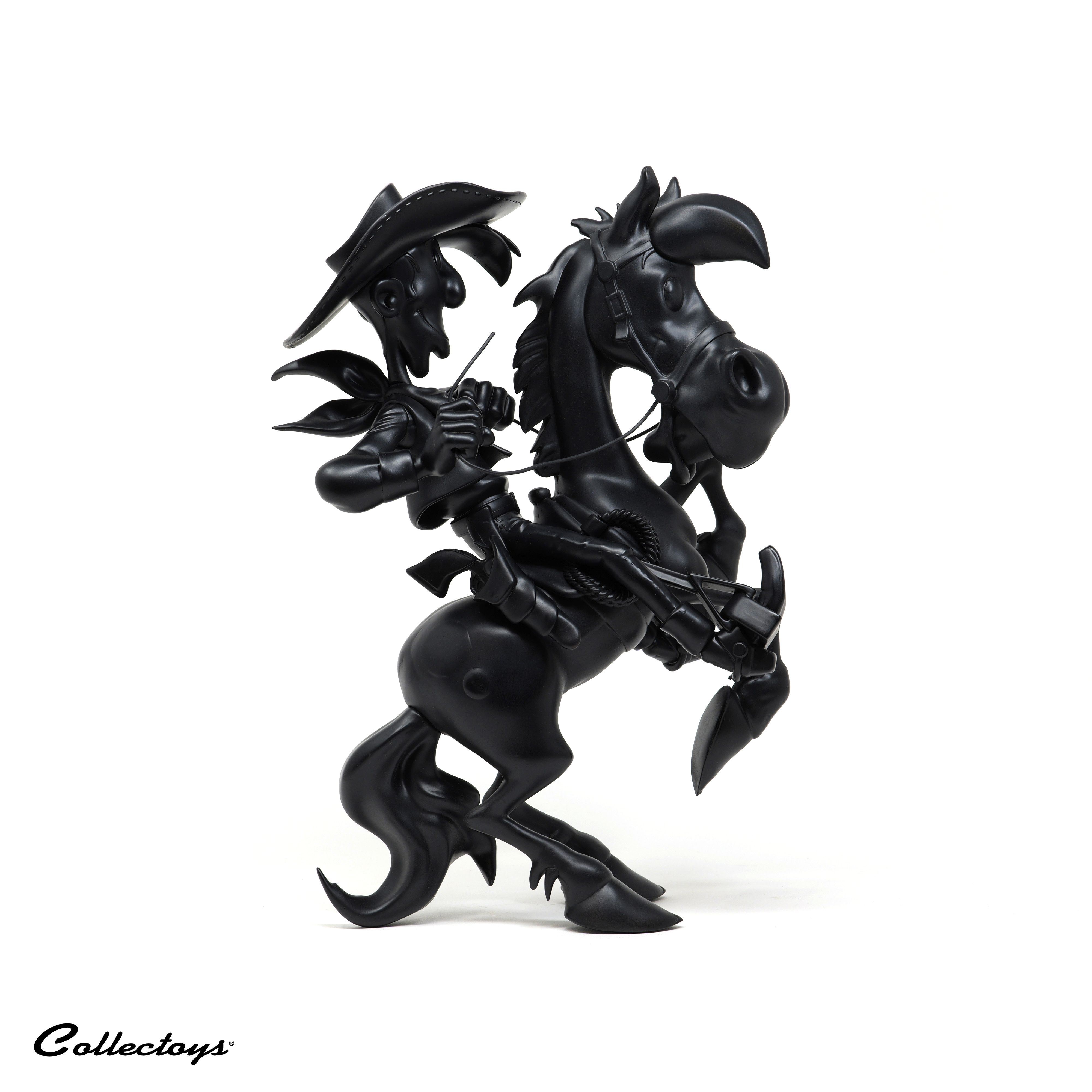 Figurine Résine - Lucky Luke sur Jolly Jumper cabré - Black edition - principal