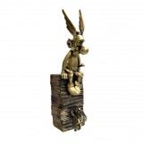 Figurine Pixi bronze - Astérix & Idéfix, pile d'albums