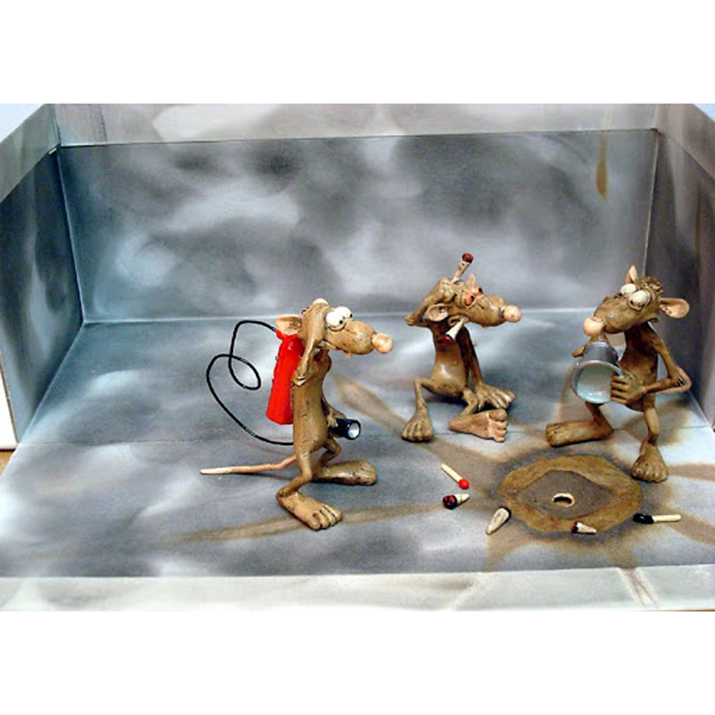 Figurine  Les rats Ptiluc : le feu - principal